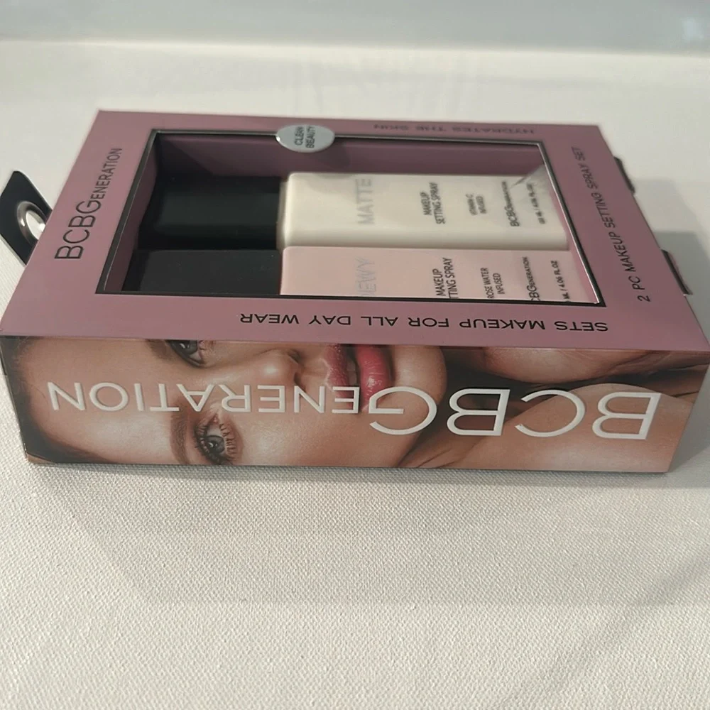 BCBGeneration Makeup Setting Spray Duo. Sets Makeup for all day wear.
